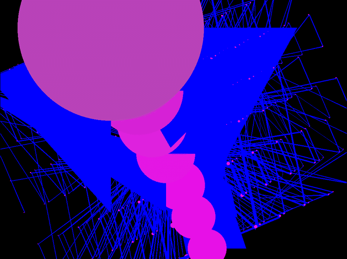 vivid pink and blue geometrical image