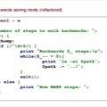 Walking backwards (Perl)